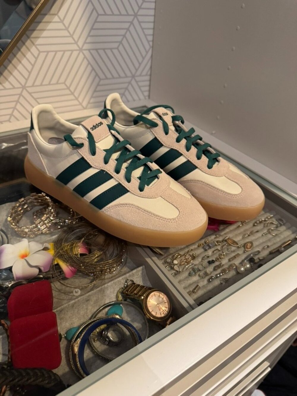 Adidas Barreda Decode Shoes Off White / Collegiate Green / Wonder White 9.5 NEW